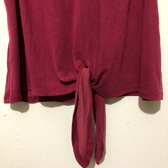 Leith Raspberry Front Tie Sleeveless Crop Top S - Picture 3 of 7